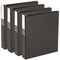 Avery Economy 3 Ring Binders, 1.5 Inch Round Rings, Spine Label Holder, 4 Black Binders (01689)